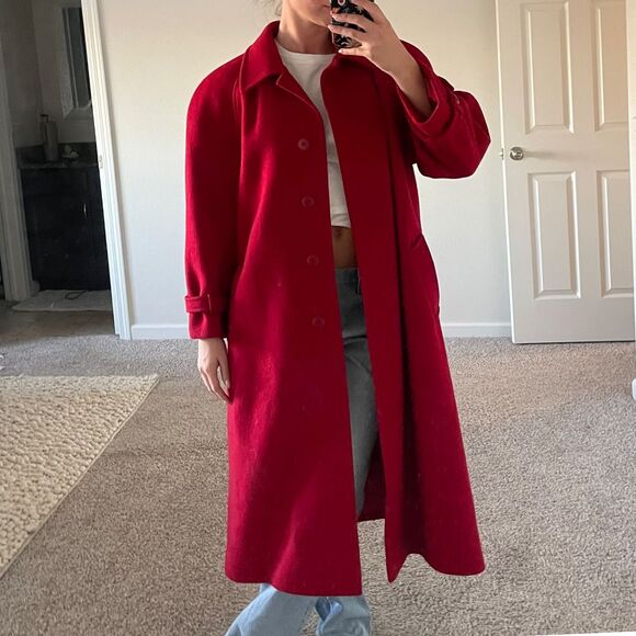 Vintage‎ J.G. Hook Pure Wool Red Peacoat - Picture 1 of 10